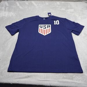 US Soccer Shirt Mens Medium Blue Christian Pulisic#10 USA Football Team $20 NEW